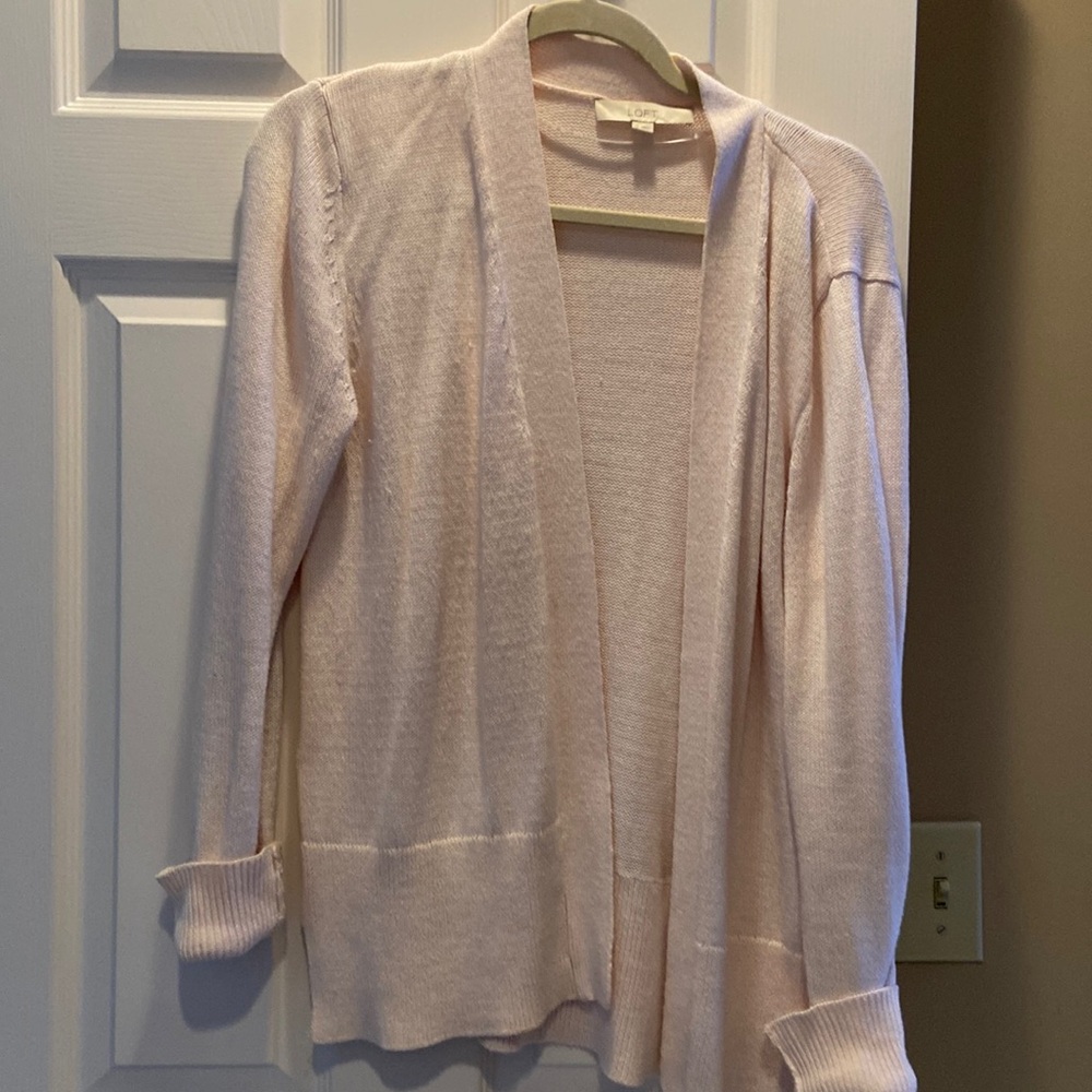 Light pink cardigan sweater -Loft
